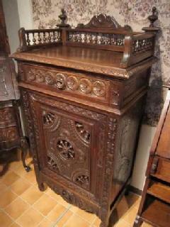 1880French Normandy Carved cabinet