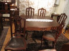 1920French dining table & 6chairs 