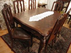 1920French dining table & 6chairs 