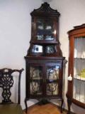 1880British@Victorian corner cabinet